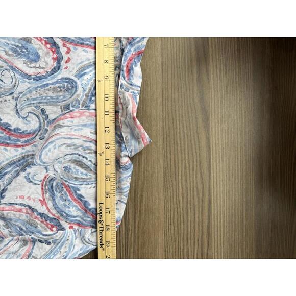 Alfred Dunner Paisley Layered Look Button Down Shirt w Necklace Size 1X NWOT - Picture 9 of 9